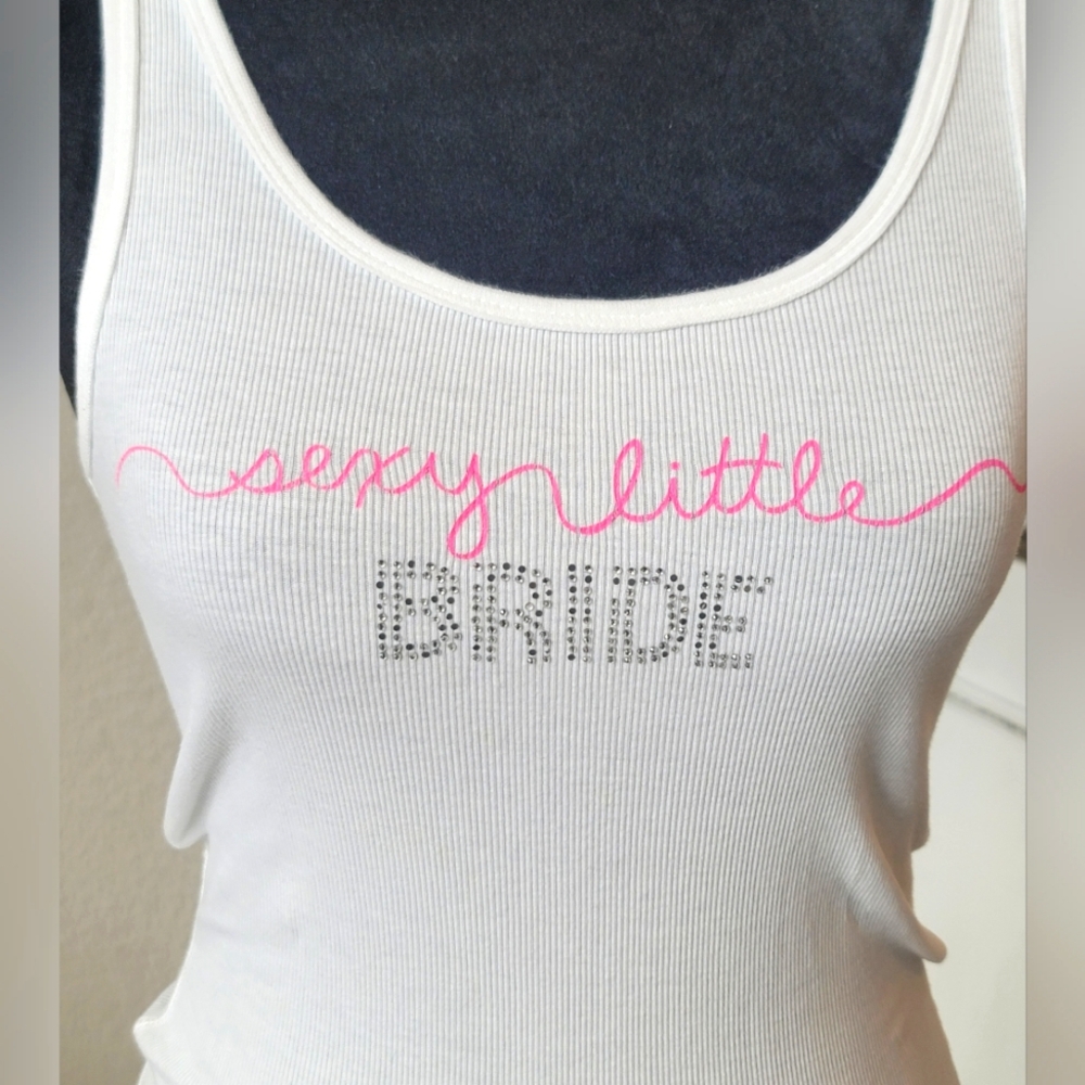 Victoria's Secret White Ribbed Tank Top Medium